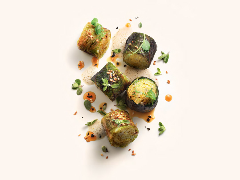 Cabbage dolma, truffle & Zaatar butter